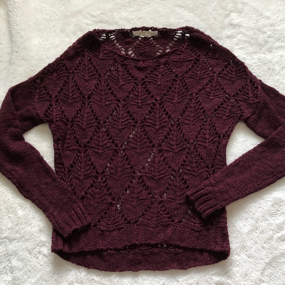 Crochet maroon sweater